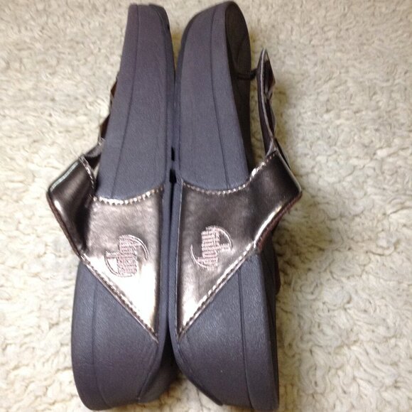 FitFlops Brown Rhinestones, W11, Chic, Vacation Mode, Comfort and Style, Classic - Picture 5 of 6